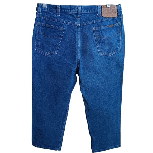 Vintage Mens Bootcut Jeans 35x26 80s SEARS ROEBUCKS CLASSIC Flare Jeans - Picture 1 of 7